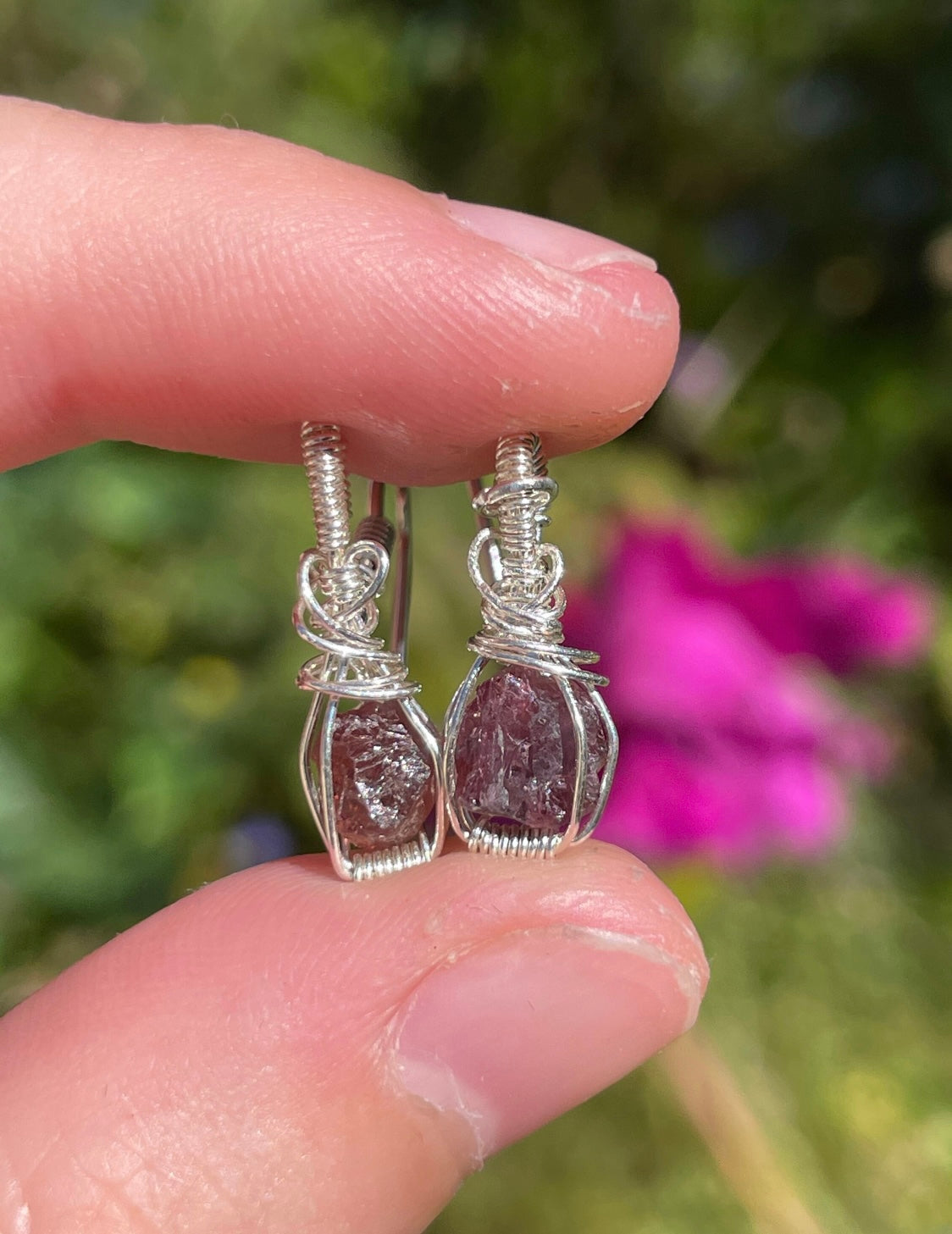 Spinel Ohrringe 925 Silber