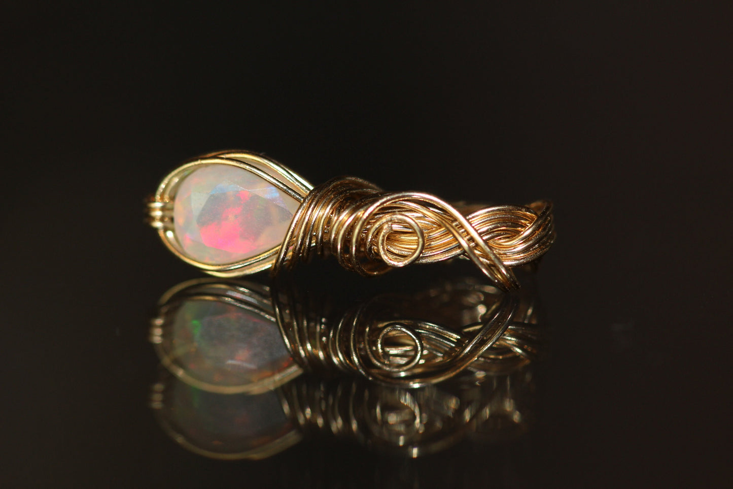 Schöner Opal Anhänger 14k gold gefüllt
