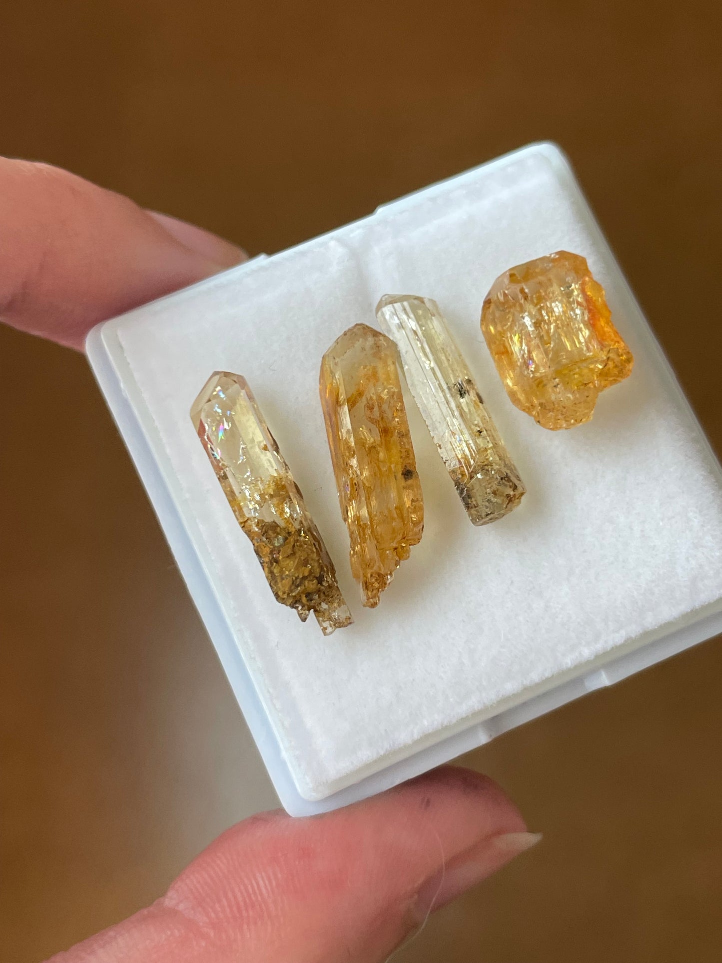 Imperial Topas Set minerale aus Zambia