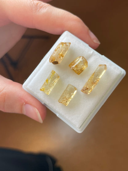 Imperial Topas mineral set aus Zambia