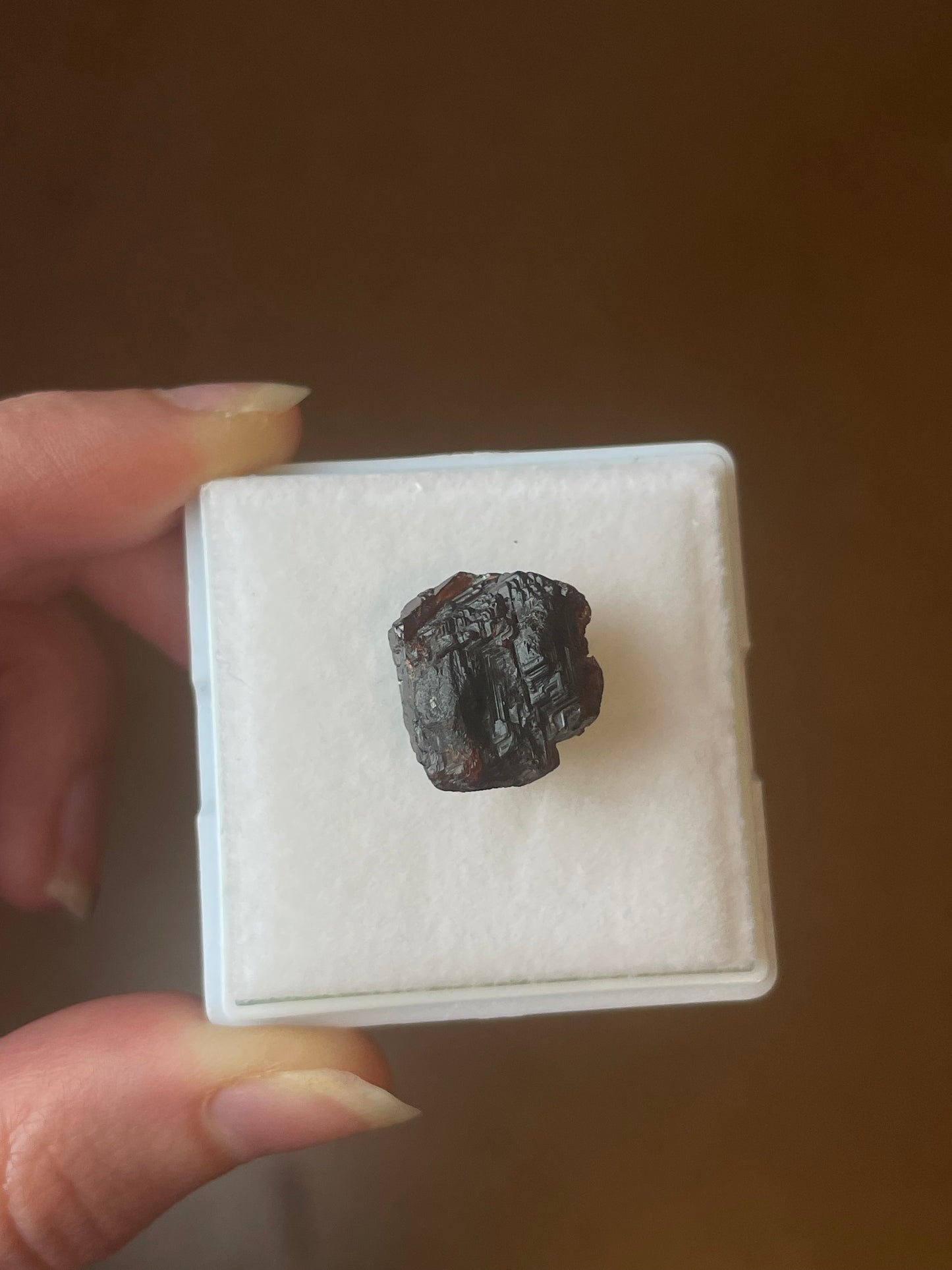 etched Granat mit Zonierung aus Brasilien mineral specimen