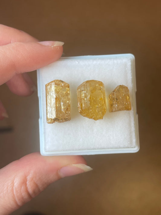 Imperial Topas set minerale aus Zambia