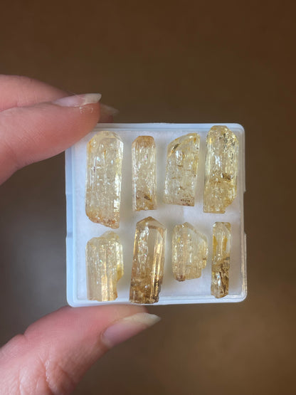 Imperial Topas set aus Zambia mineral