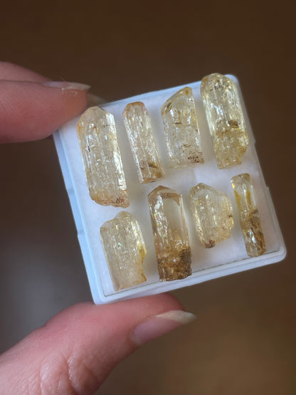 Imperial Topas set aus Zambia mineral