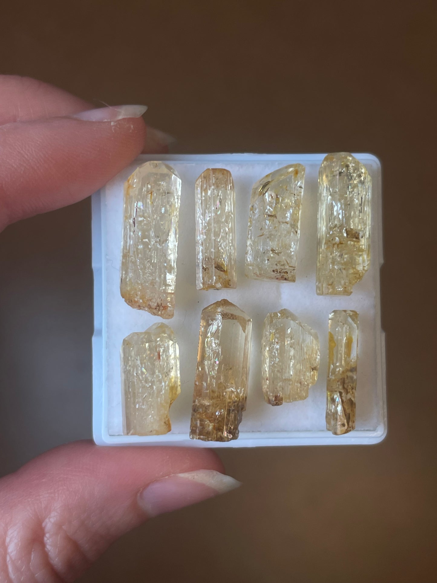 Imperial Topas set aus Zambia mineral
