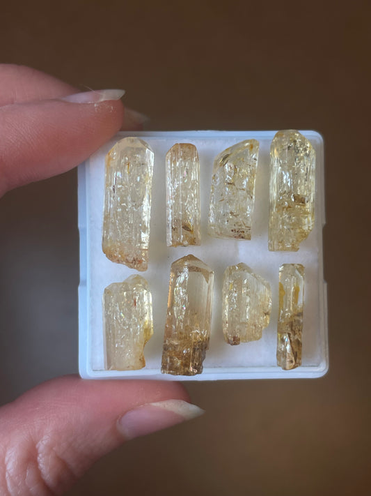 Imperial Topas set aus Zambia mineral