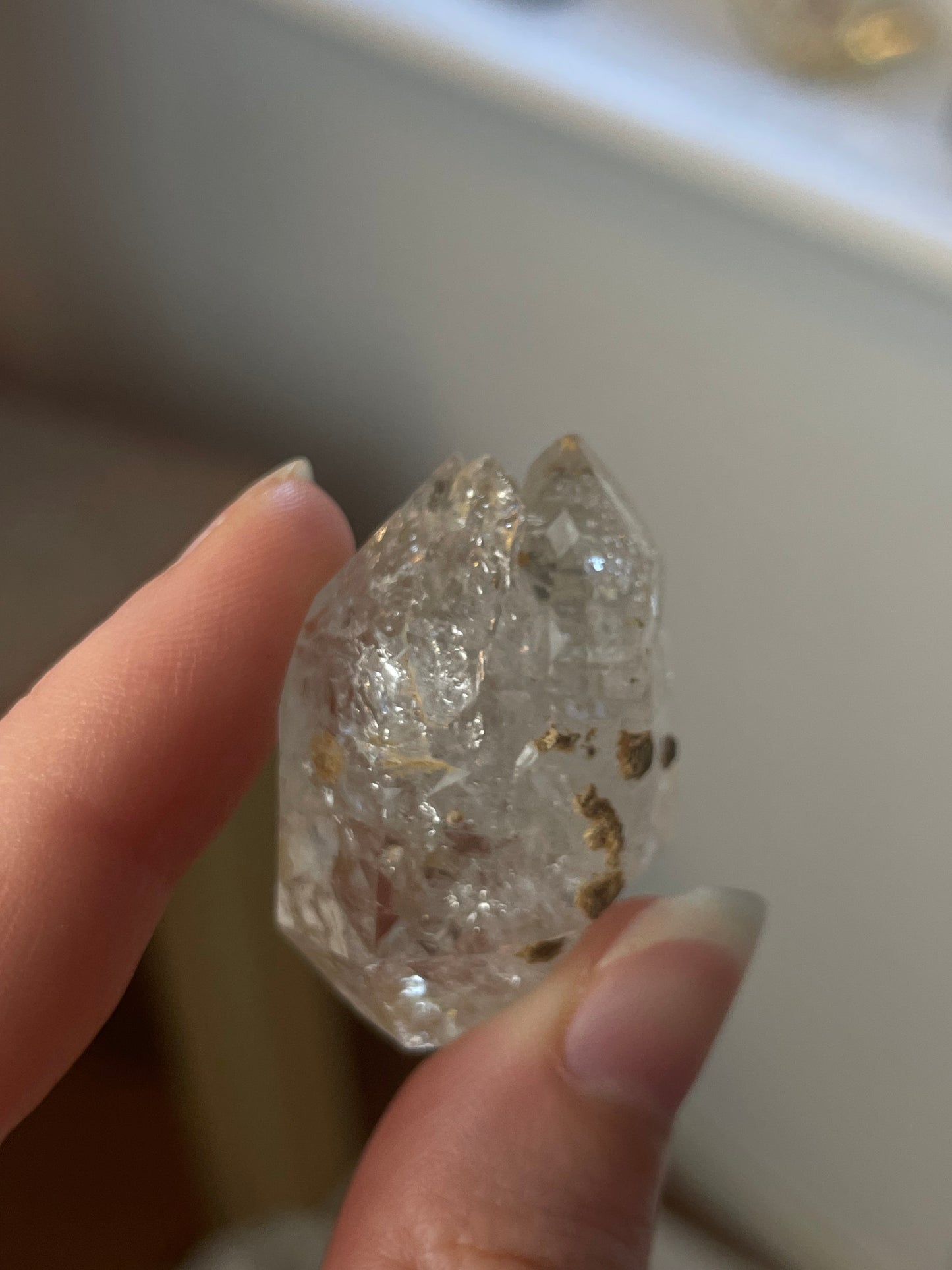 Herkimer Diamand Quarz mineral specimen doppelendig