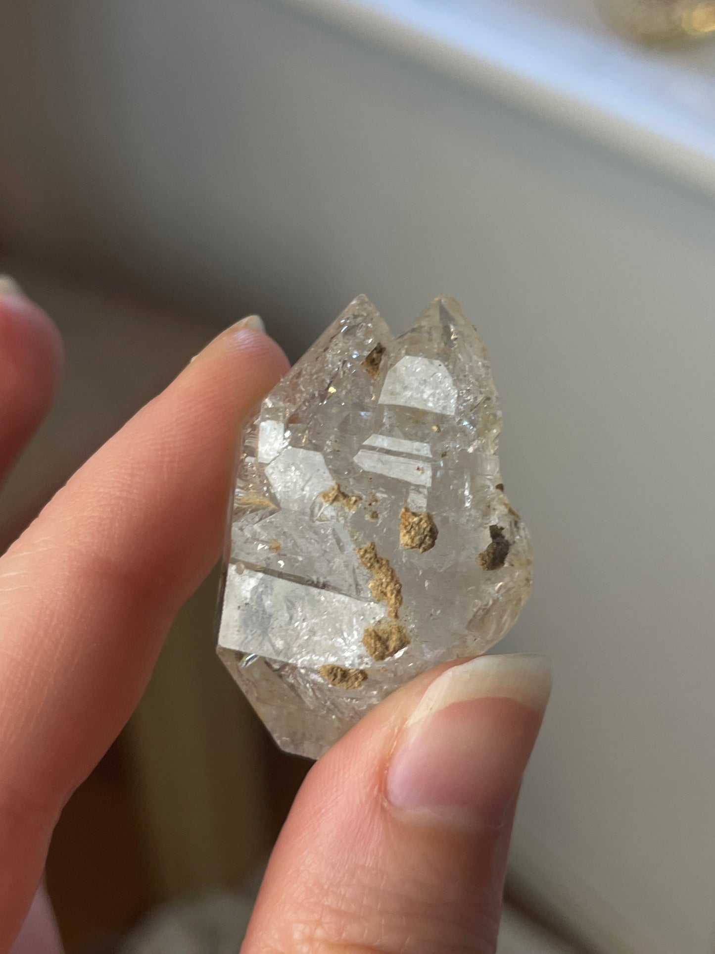 Herkimer Diamand Quarz mineral specimen doppelendig