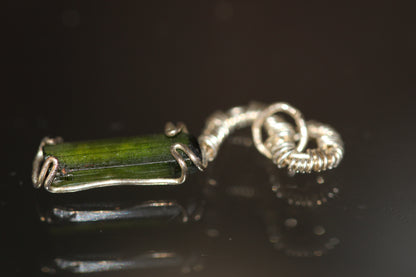 grüner Tourmalin Anhänger in 925 Silber