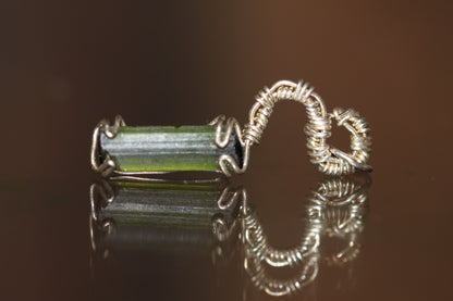 grüner Tourmalin Anhänger in 925 Silber