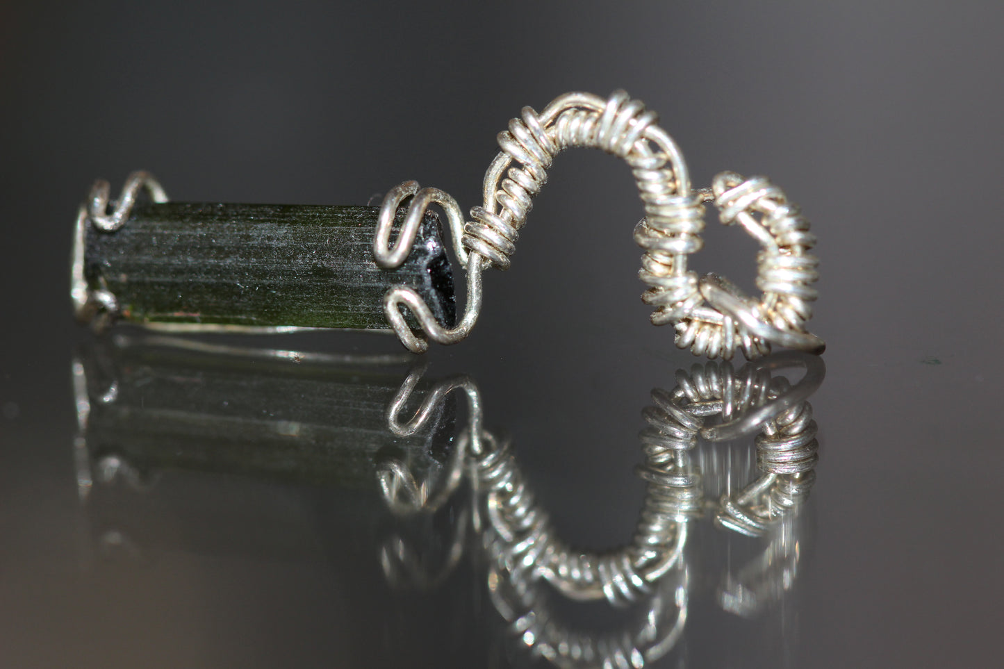 grüner Tourmalin Anhänger in 925 Silber