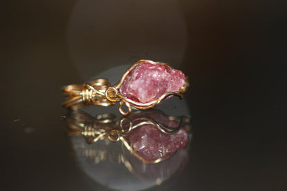 pinker Spinel Anhänger 14k gold gefüllt