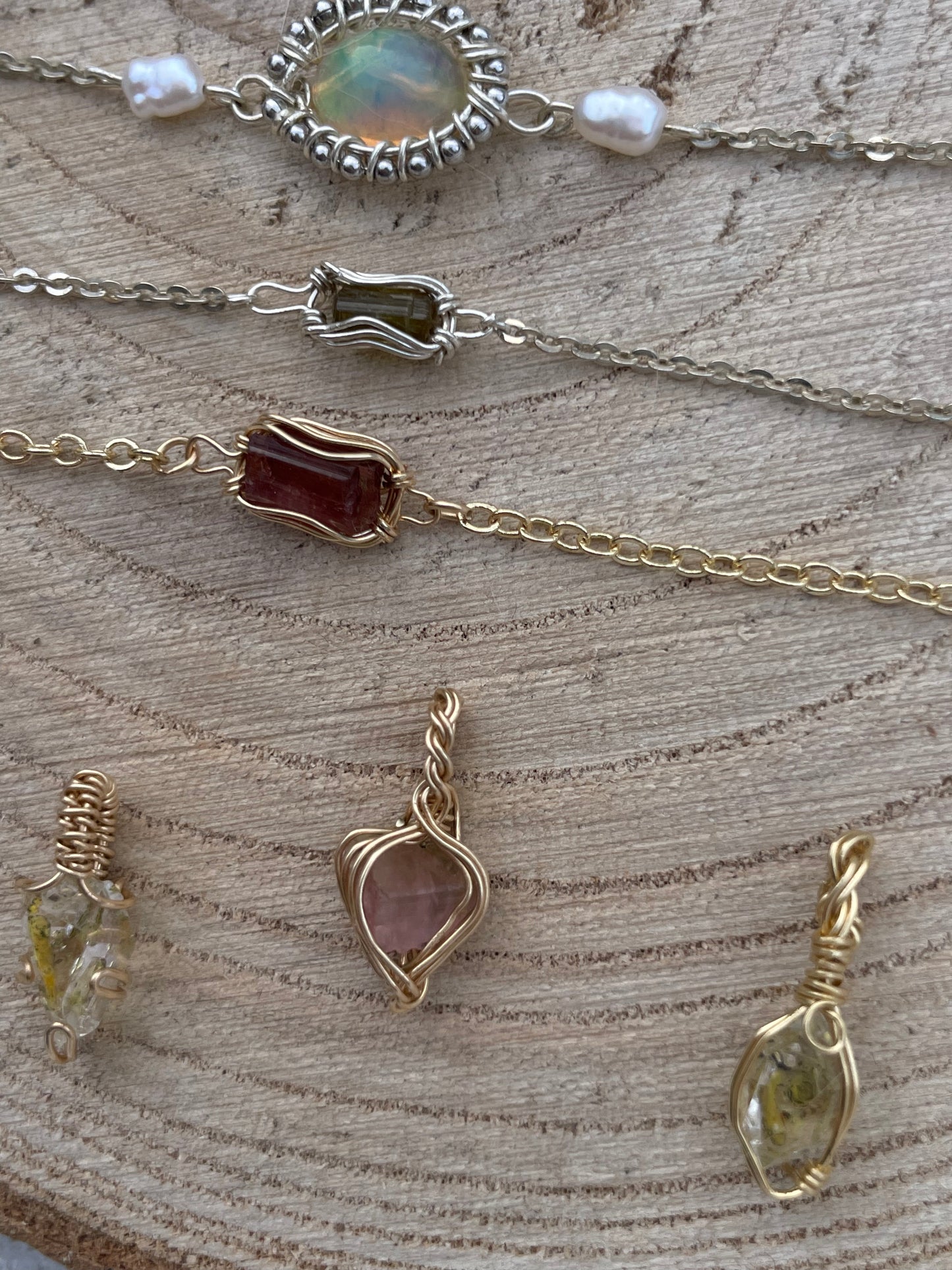 Herz Anhänger pinker Turmalin in 14k gold gefüllt