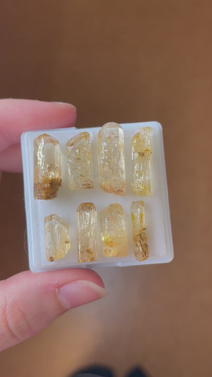 Imperial Topas set aus Zambia mineral
