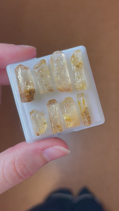 Imperial Topas set aus Zambia mineral
