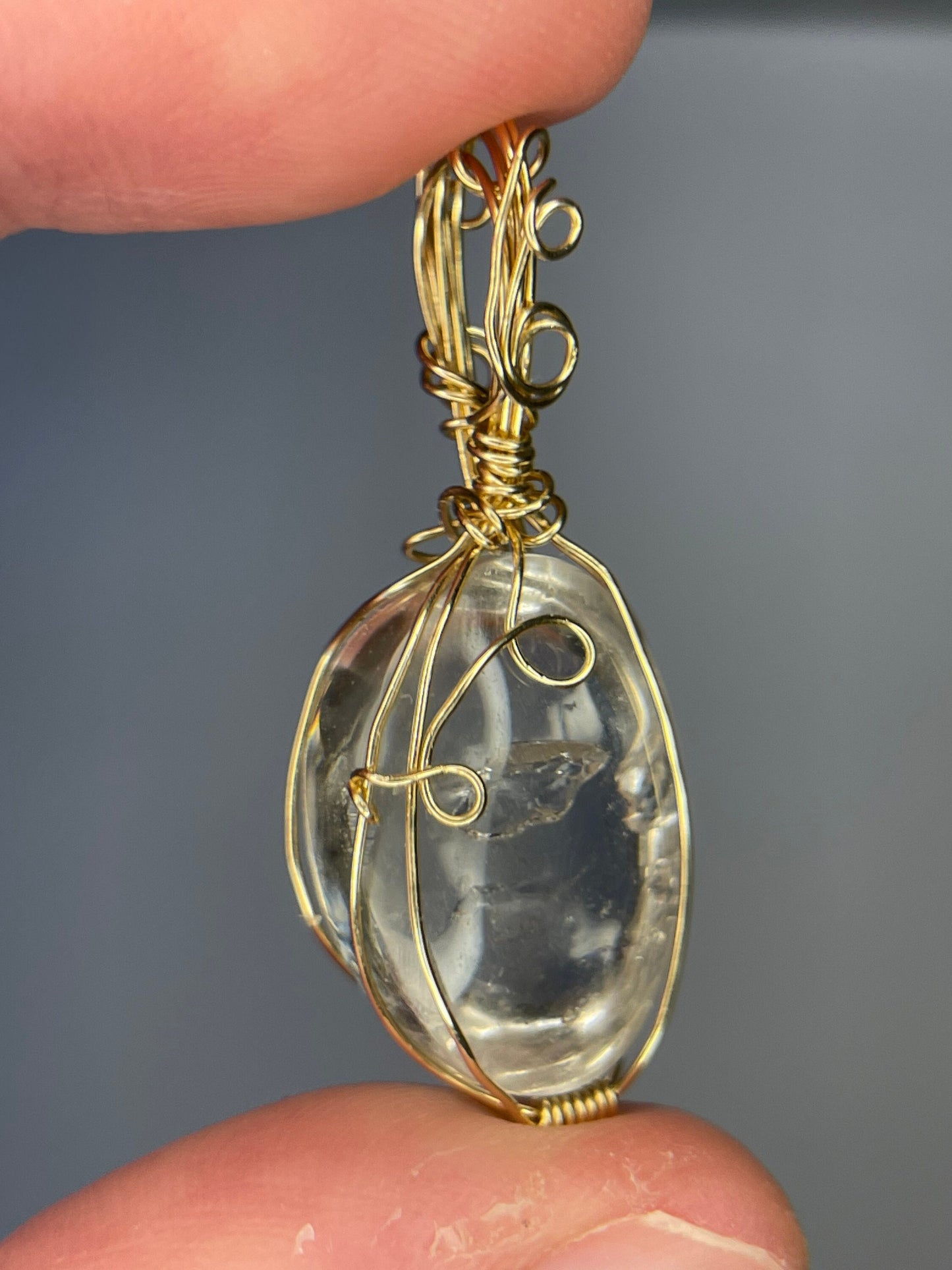 Enhydro Quarz Anhänger in 14k gold gefüllt