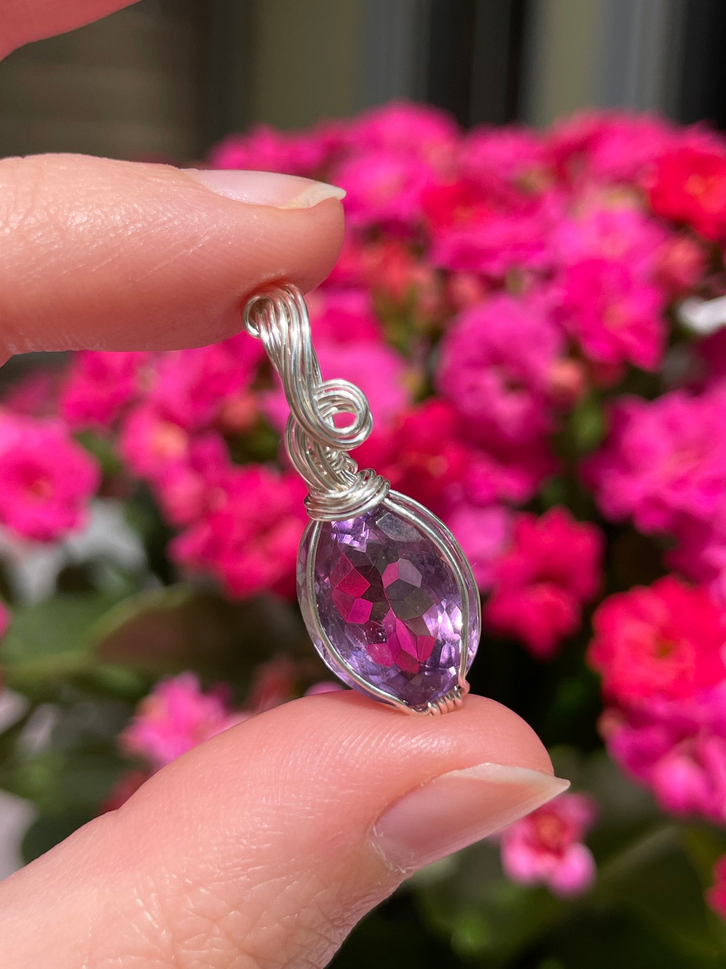 Amethyst Anhänger 999 Silber