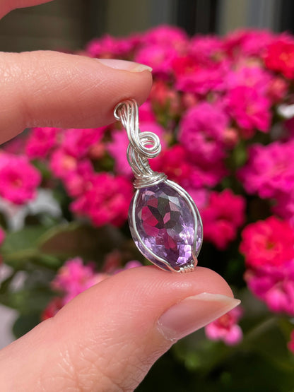 Amethyst Anhänger 999 Silber
