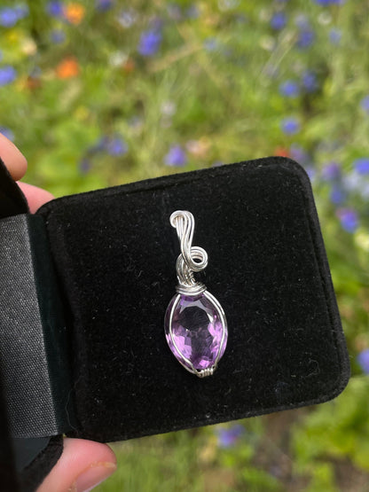 Amethyst Anhänger 999 Silber