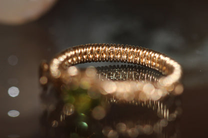 Einzigartiger Peridot Ring in 14k gold gefülltem Draht Größe: 16mm US 5 1/4
