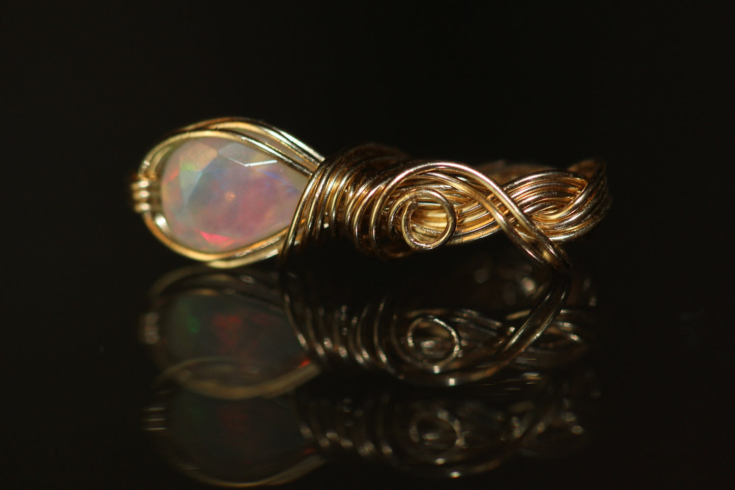 Schöner Opal Anhänger 14k gold gefüllt