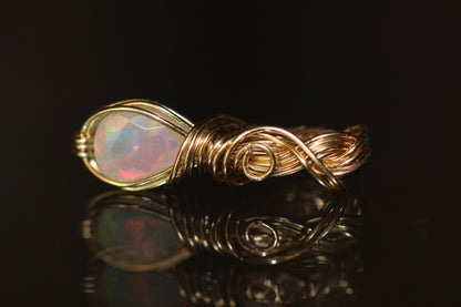 Schöner Opal Anhänger 14k gold gefüllt